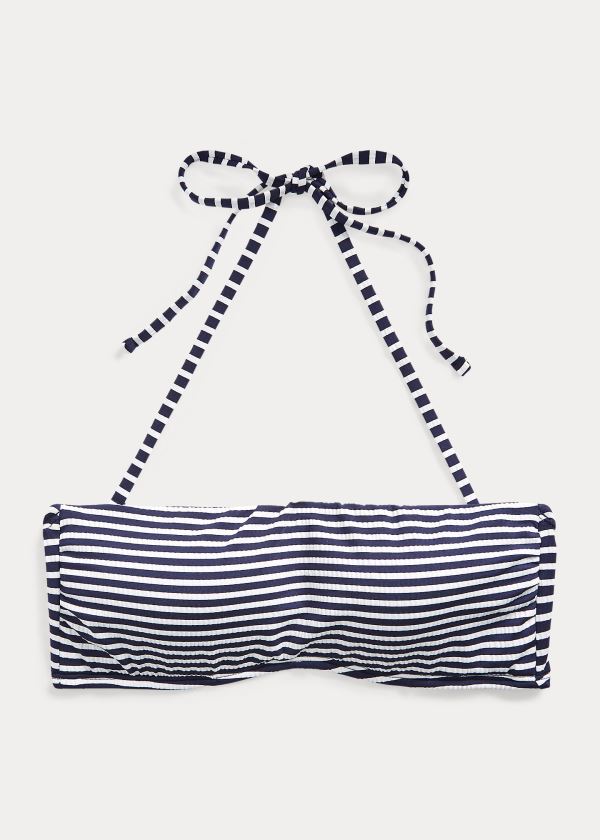 Top Ralph Lauren Striped Bandeau Mulher 05794-DCOW